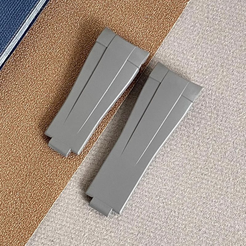 Grey FKM rubber strap for Rolex Submariner